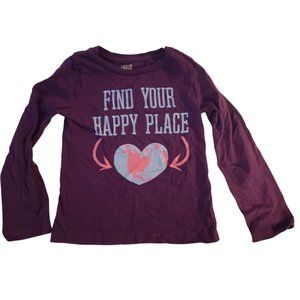Falls Creek Kids (4T) purple long sleeve, Find your happy place